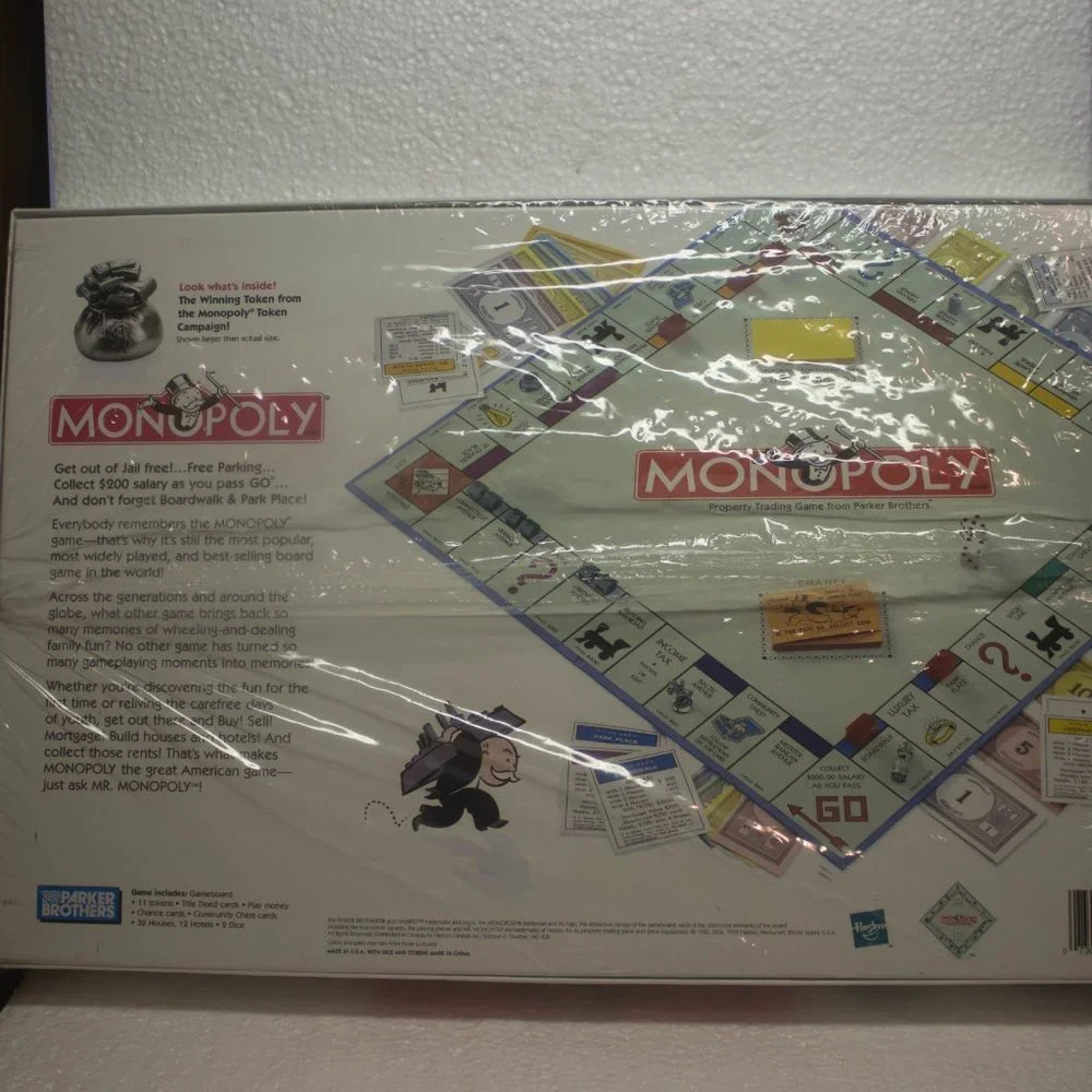 Vintage Monopoly Parker Brothers Board Game 1999 Edition Winning Token